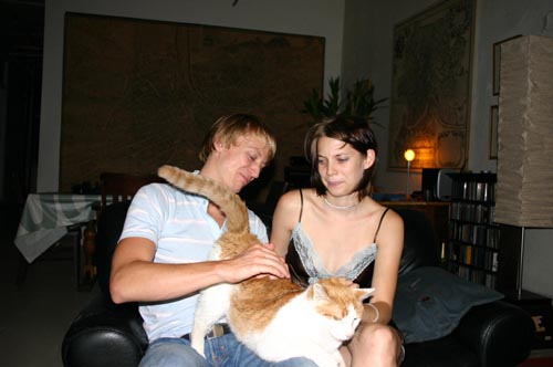 herman the cat, me, meredith