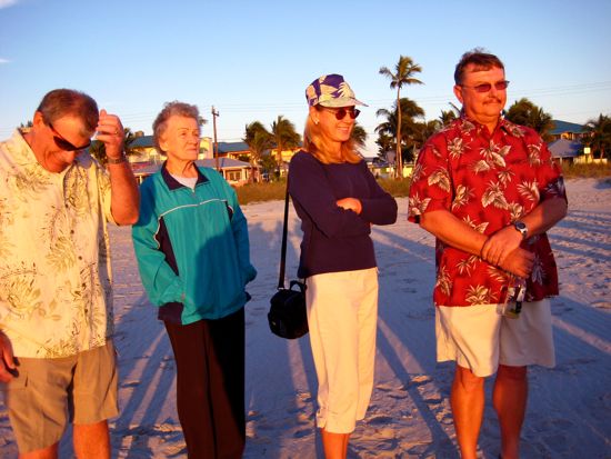 dad, grandma, mom, uncle tom