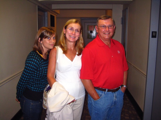 dad, meredith, mom