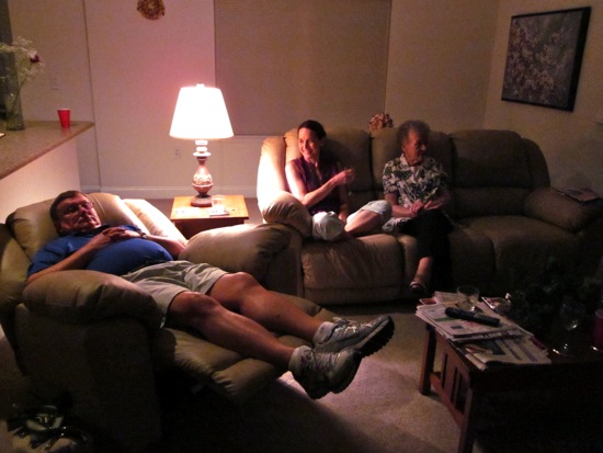 aunt sue, dad, grandma