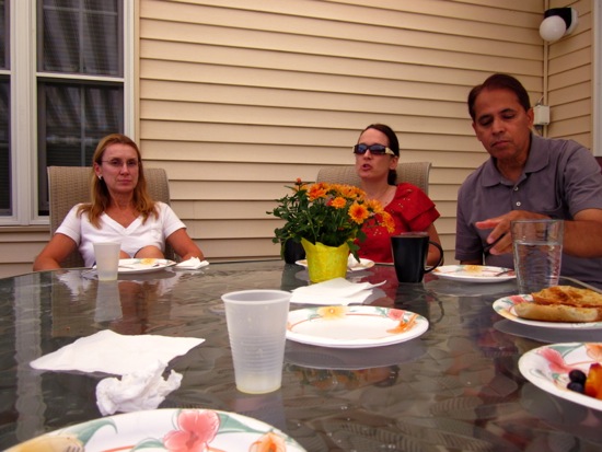 aunt sue, mom, uncle nalin