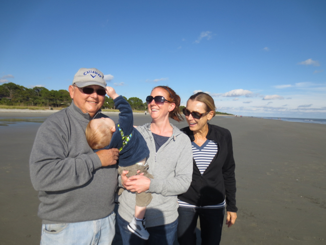 amy b, dad, max, mom