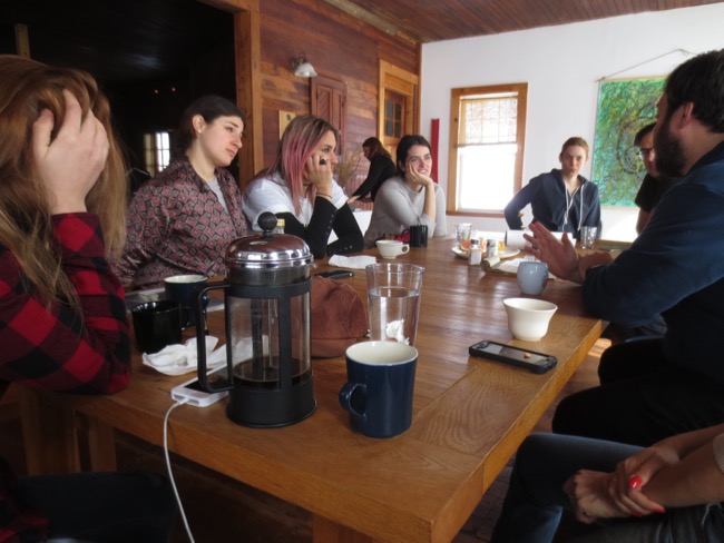 dylan, ellen, karen, meredith, peter g, quinn, sarah