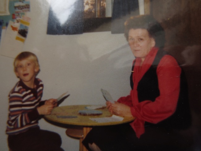 grandma, me