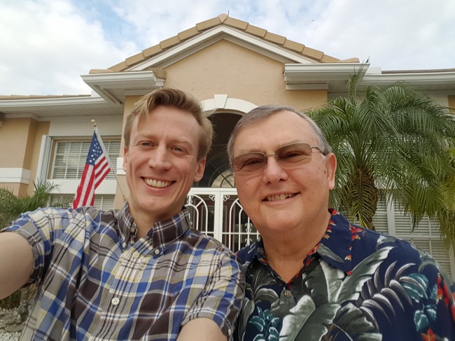 dad, me