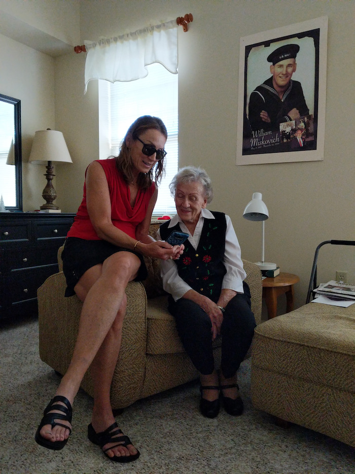 grandma, grandpa, mom